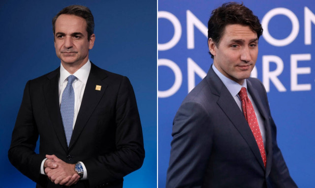 Συνάντηση Μητσοτάκη - Τριντό στο Λονδίνο