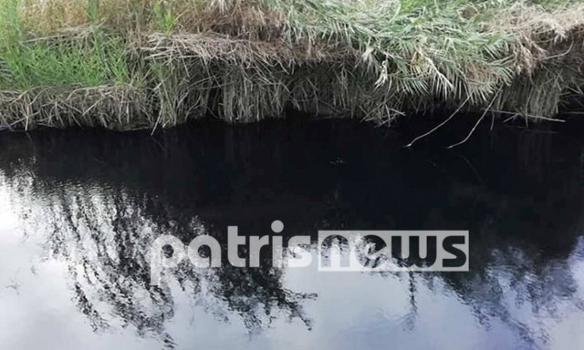 «Μαύρος» ο Πηνειός – Σοκάρουν οι εικόνες (pics)