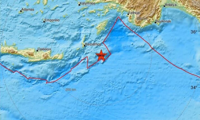 Νέος σεισμός νοτιοανατολικά της Καρπάθου (pics)