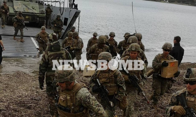 Απόβαση Ελλήνων, Γάλλων και Αμερικανών στη Σκύρο - Το Newsbomb.gr στην άσκηση «Μέγας Αλέξανδρος»