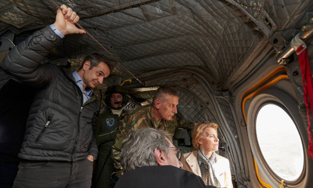 Έβρος: Καρέ-καρέ η αυτοψία του Μητσοτάκη με την ηγεσία της ΕΕ στα ελληνοτουρκικά σύνορα