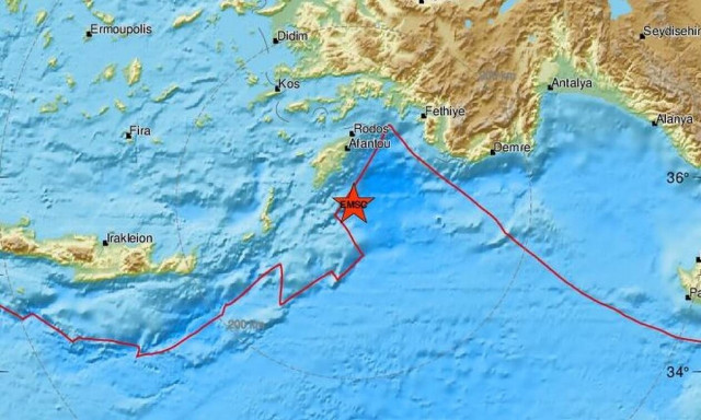 Σεισμός ΤΩΡΑ νότια της Ρόδου (pics)