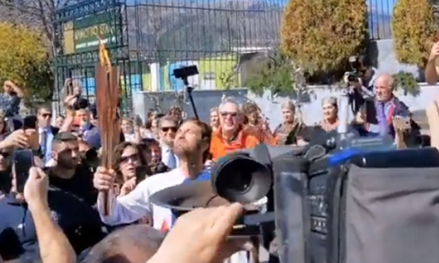 Ολυμπιακή Φλόγα: «This is Sparta» φώναξε ο κινηματογραφικός Λεωνίδας (vid)