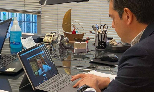 Κορονοϊός: Άρχισε η τηλεδιάσκεψη Μητσοτάκη - Τσίπρα