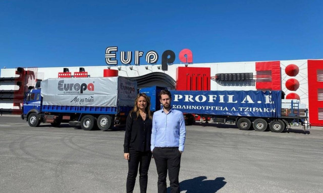 ΣΩΛΗΝΟΥΡΓΕΙΑ ΤΖΙΡΑΚΙΑΝ & EUROPA PROFIL ΑΛΟΥΜΙΝΙΟ: Χορηγία υλικών στον Έβρο