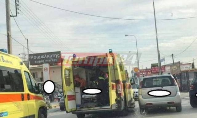 Πάτρα: Σοβαρό τροχαίο στην Ακρωτηρίου - Δύο τραυματίες στο νοσοκομείο