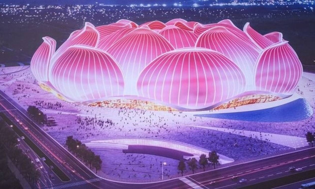 «Άνθος λωτού»: Εντυπωσιακό βίντεο του υπό κατασκευή μεγαλύτερου γηπέδου ποδοσφαίρου στον κόσμο