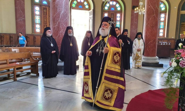 Κάιρο-Ι.Μ Αγ. Γεωργίου: Αποκαλυπτήρια της προτομής του ηγούμενου Αγαθάγγελου από τον Πατριάρχη 