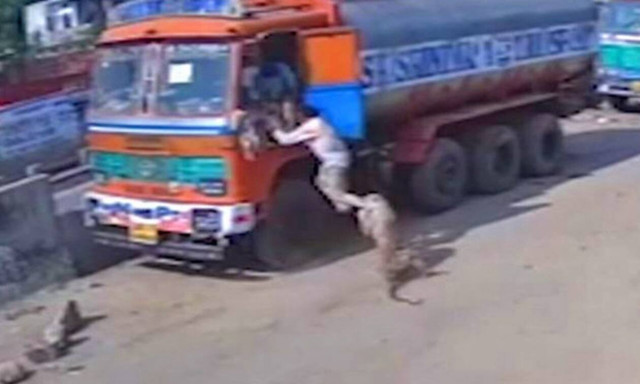 Οδηγός δέχεται «καταδρομική» επίθεση από λεοπάρδαλη! (vid)