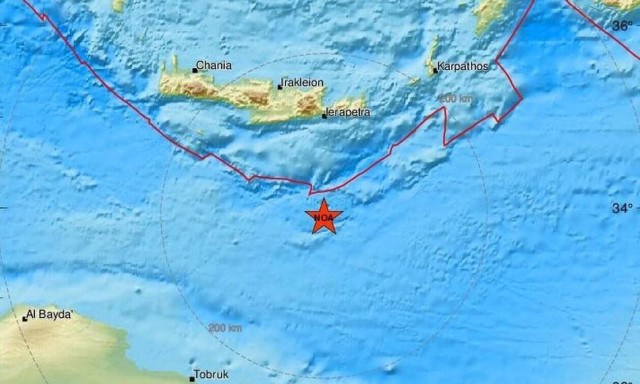 Earthquake measuring 4.4 Richter shakes Crete