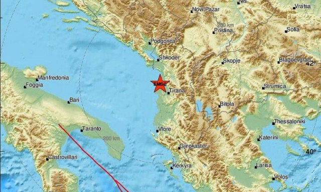 Σεισμός στην Αλβανία - Κοντά στα Τίρανα το επίκεντρο