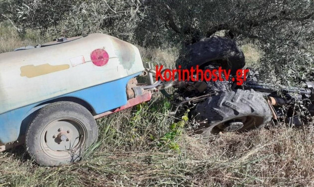 Κόρινθος: Αναποδογύρισε τρακτέρ – Σώθηκε από θαύμα ο οδηγός