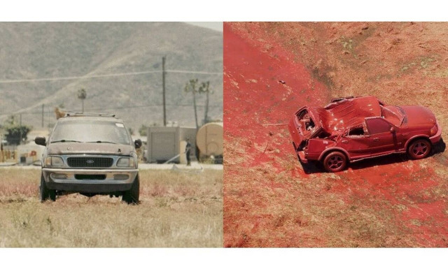 Δείτε τι παθαίνει ένα μεγάλο SUV όταν πέφτει πάνω του επιβραδυντικό υγρό