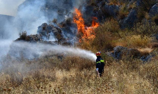 Wildfire near Karystos, Evia