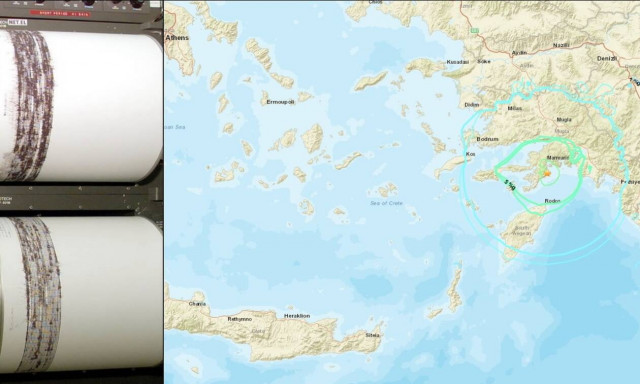 Σεισμός στη Ρόδο: Έτσι κατέγραψαν τα Ρίχτερ οι σεισμογράφοι (pics)