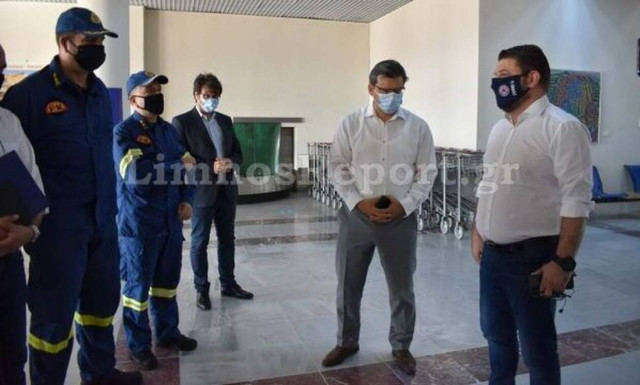 Ο Χαρδαλιάς στη Λήμνο: Τα αεροδρόμια ανοίγουν με όρους δημόσιας υγείας (pics)