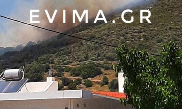 Μεγάλη φωτιά ΤΩΡΑ στην Κάρυστο - Ενισχύονται οι δυνάμεις