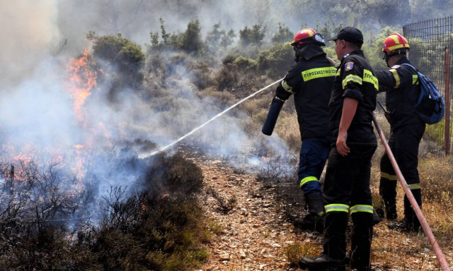 Φωτιά στη Σταμάτα Αττικής