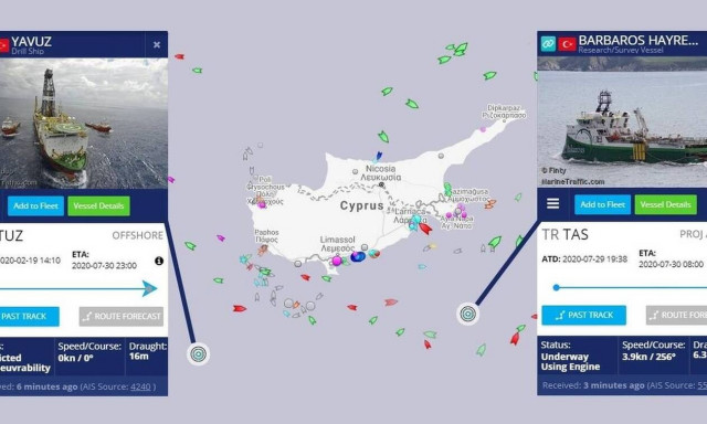 Στο οικόπεδο 2 της κυπριακής ΑΟΖ το Barbaros - Νοτιοδυτικά της Πάφου το Yavuz
