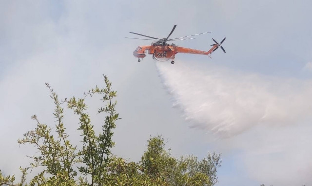 Κεφαλονιά: Σε μερικό έλεγχο τέθηκε η φωτιά
