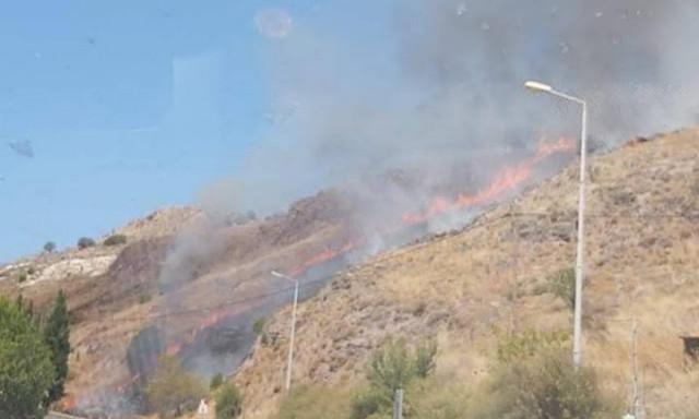 Φωτιά ΤΩΡΑ στη Μυτιλήνη - Ισχυροί άνεμοι στην περιοχή