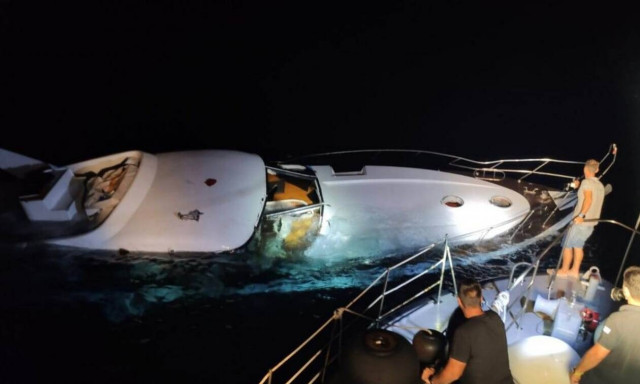 Διπλό επεισόδιο στη Χάλκη: Φωτογραφίες - ντοκουμέντο από την επιχείρηση διάσωσης 