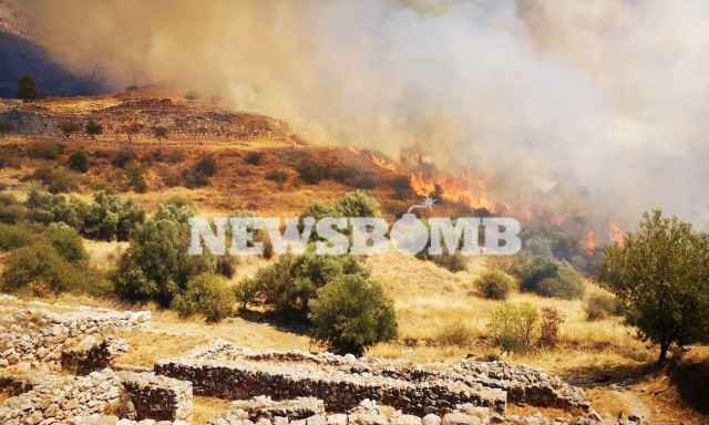Wildfire near Mycenae but no risk to archaeological site