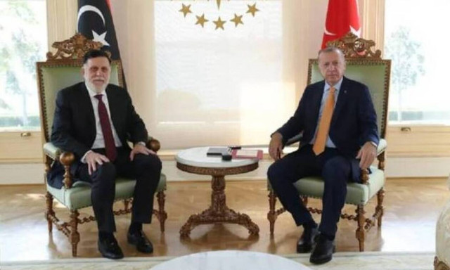 Ο Ερντογάν συναντήθηκε με τον Σάρατζ κεκλεισμένων των θυρών