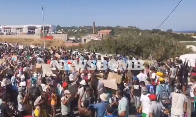 Μόρια: Διαμαρτυρία μεταναστών στο Καρά Τεπέ - «Θέλουμε να φύγουμε»