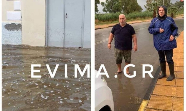 Κακοκαιρία Ιανός: Πλημμύρες και στην Ερέτρια - Δείτε εικόνες από την περιοχή