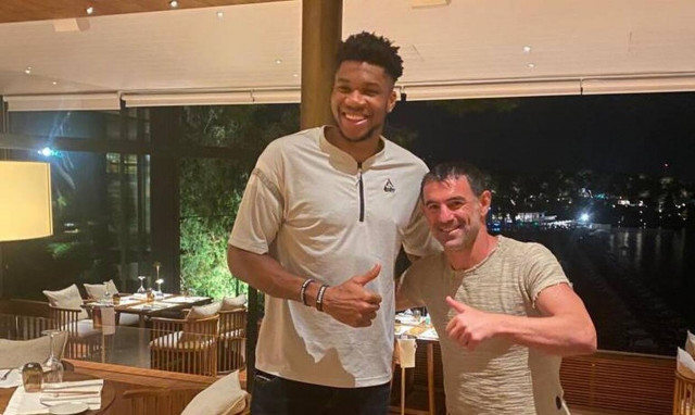 Η συνάντηση του Γιώργου Καραγκούνη με τον Γιάννη Αντετοκούνμπο (pics)