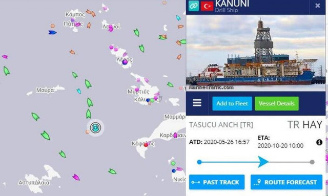 Kanuni: Συνεχίζει την πορεία του το τουρκικό γεωτρύπανο - Βρίσκεται ανάμεσα σε Κω και Αστυπάλαια