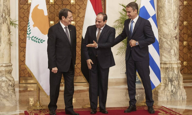 LIVE: Δείτε τις δηλώσεις Μητσοτάκη - Αναστασιάδη - Αλ Σίσι στην Κύπρο