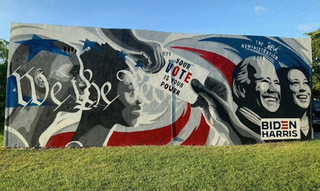 Εκλογές ΗΠΑ 2020: Γέμισαν γκράφιτι Μπάιντεν-Χάρις οι δρόμοι της Αμερικής