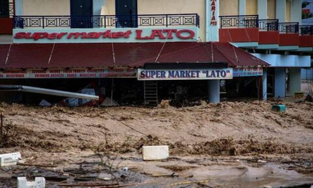 Two towns on Crete under state of emergency after flooding, landslides