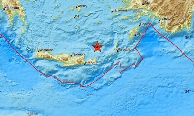 Σεισμός στην Κρήτη - Βόρεια της Σητείας το επίκεντρο (pics)