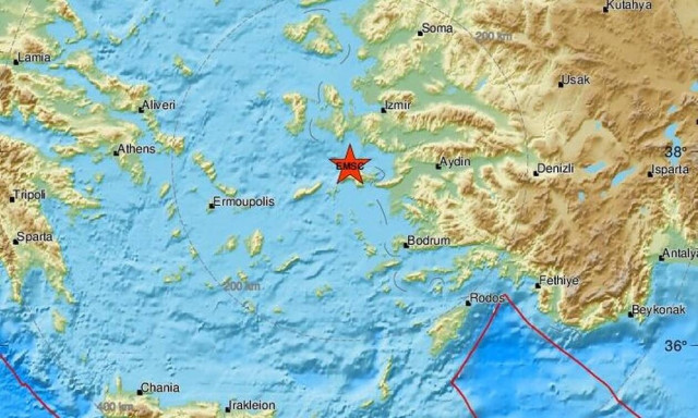 Σεισμός βόρεια της Σάμου