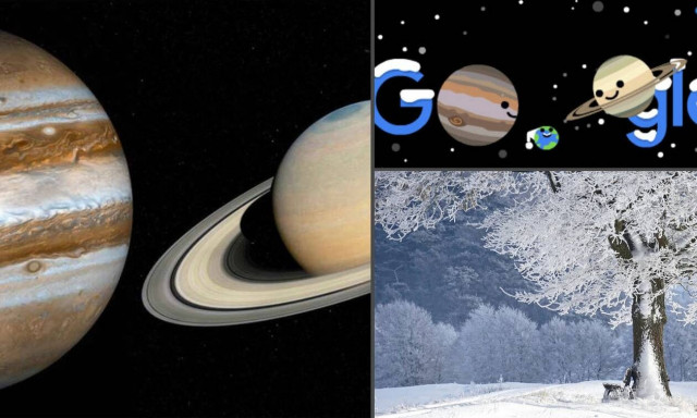 Χειμώνας και μεγάλη σύζευξη Δία - Κρόνου: Διπλή «γιορτή» από τη Google