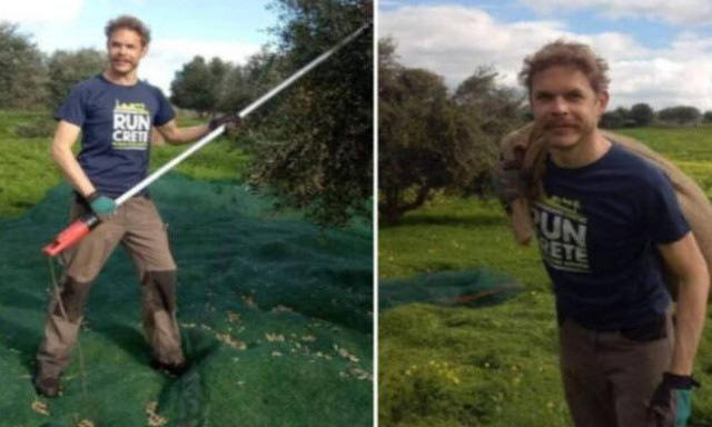 Απίστευτη ιστορία: Γερμανός μαζεύει ελιές στην Κρήτη! (pics)