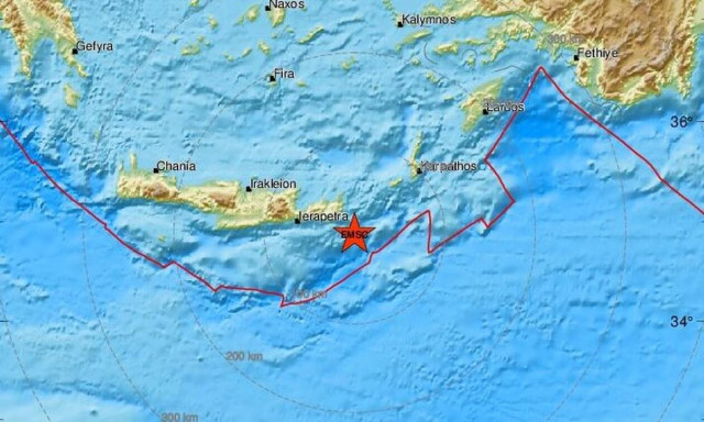 Σεισμός ανατολικά της Κρήτης (pics)