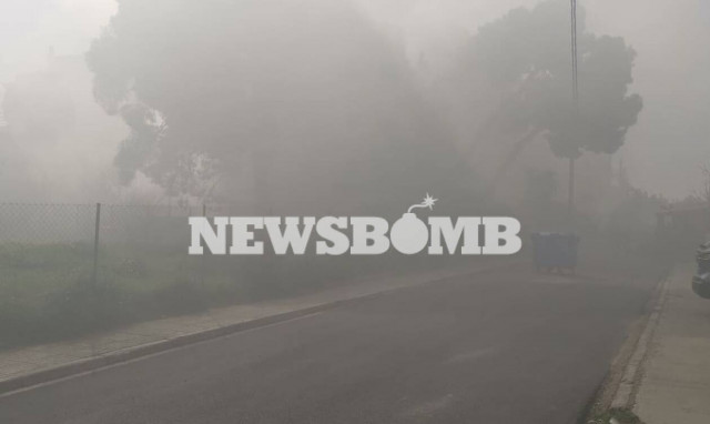 Φωτιά σε κτήριο στη Μεταμόρφωση - Αποπνικτική η ατμόσφαιρα