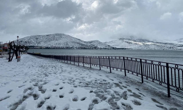 Κακοκαιρία «Μήδεια»: Μαγευτικές εικόνες από τη Χαλκίδα 