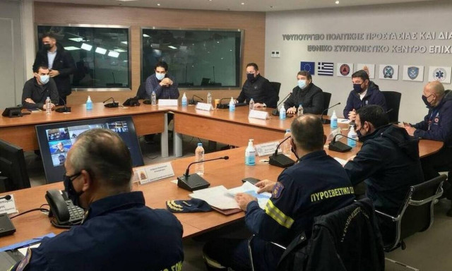 Κακοκαιρία «Μήδεια»: Νέα έκτακτη συντονιστική σύσκεψη στην Πολιτική Προστασία