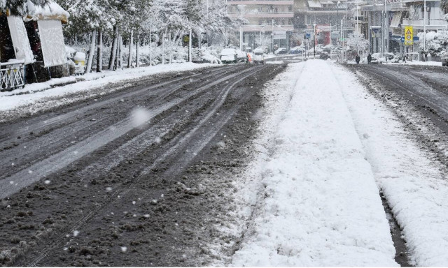 Κακοκαιρία «Μήδεια»: Διακοπή της κυκλοφορίας στη Β. Σοφίας