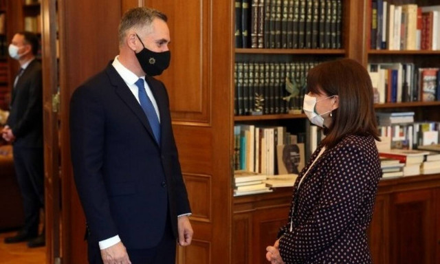 Σακελλαροπούλου: Συνάντηση με τον πρόεδρο του ΔΗΚΟ Ν.Παπαδόπουλο, στο Προεδρικό Μέγαρο