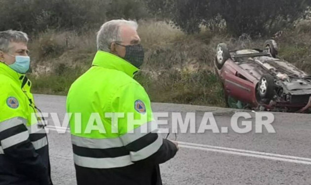 Ερέτρια: Απίστευτο τροχαίο - Σώθηκε από θαύμα 20χρονος