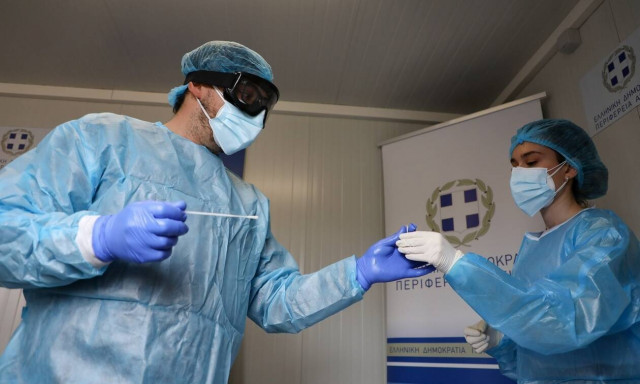 Greece registers 1,449 new coronavirus infections on Sunday; 735 in ICUs nationwide	