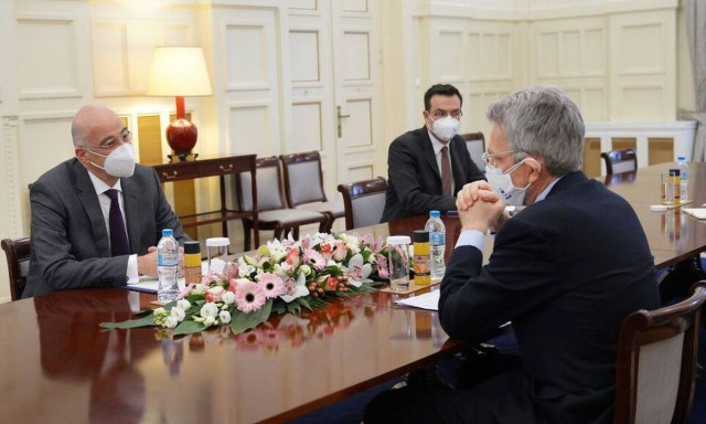 Συνάντηση Δένδια - Πάιατ με φόντο τις εξελίξεις στην Ανατολική Μεσόγειο 