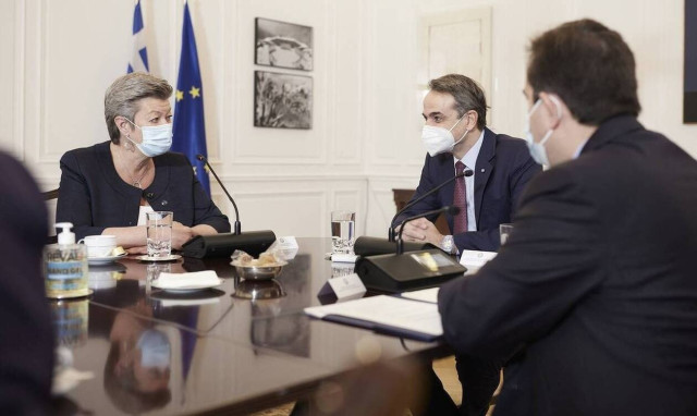 The new Pact on Migration and Asylum dominated Mitsotakis-Johansson's meeting	