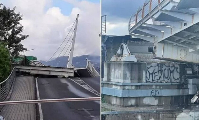 Ιταλία: Κατέρρευσε κινητή γέφυρα - Σώθηκαν από θαύμα